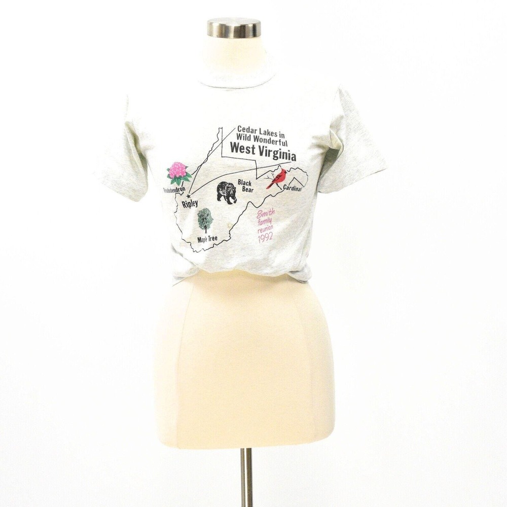 1992 Vintage Screen Stars Best Novelty T Shirt West Virginia Womens S